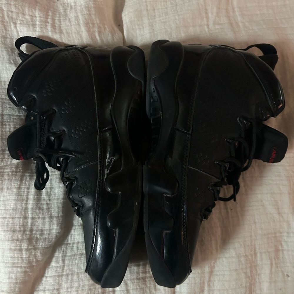 Jordan Black Athletic Shoes with Red Accents